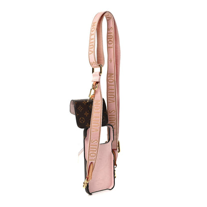 Louis Vuitton Monogram Bumper On Strap iPhone 13 Pro Shoulder Strap Creme Pink 2 of 8