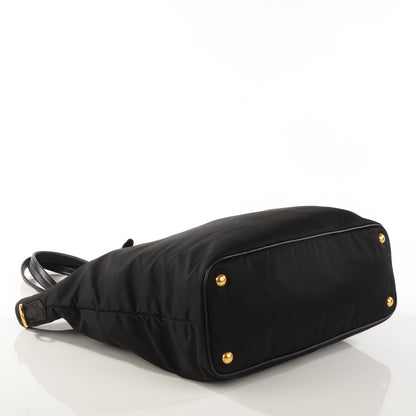 Prada Tessuto Nylon Vitello Daino Tote Nero Black 4 of 9