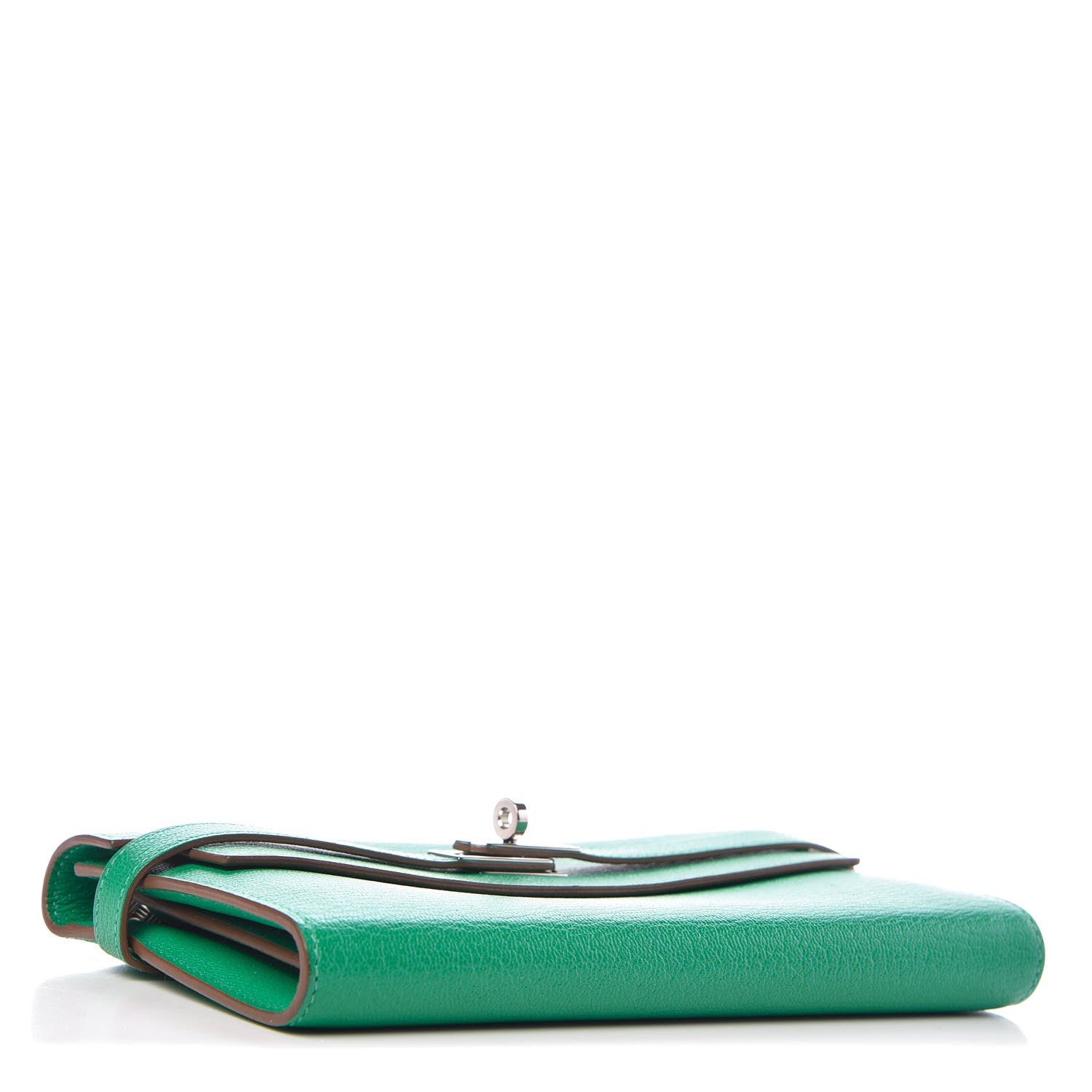 Hermes Chevre Mysore Kelly Longue Wallet Menthe 4 of 7