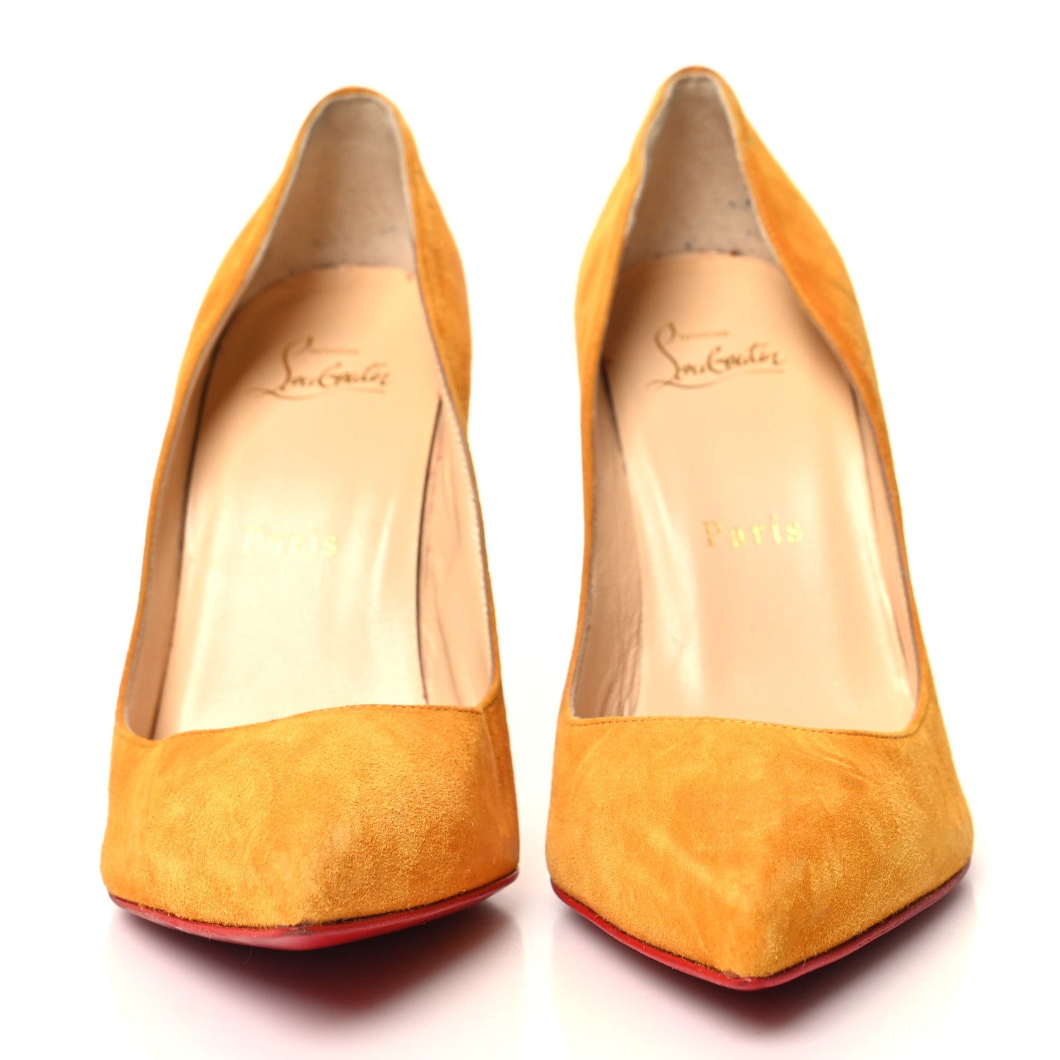 Christian Louboutin Veau Velours Pigalle Follies 100 Pumps 36.5 Full Moon 2 of 10