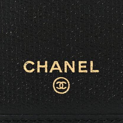 Chanel Grained Calfskin CC Button Yen Wallet Black 6 of 9