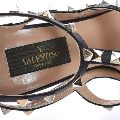 Valentino Garavani Crystal Camouflage Rockstud Ankle Strap 100mm Pumps 37 Black 7 of 8