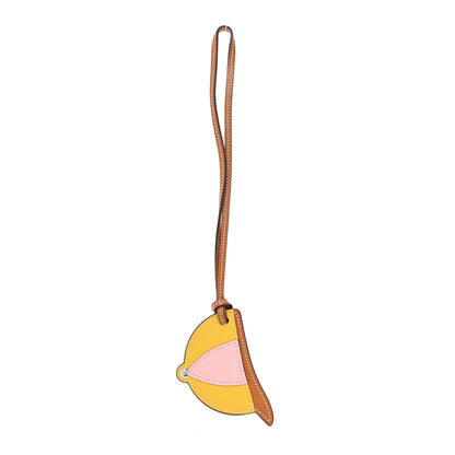 Hermes Butler Swift Paddock Bombe Bag Charm Natural Sable Jaune De Naples Rose Sakura 1 of 4