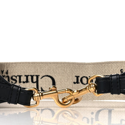 Christian Dior Canvas Embroidered Shoulder Strap Black 3 of 4