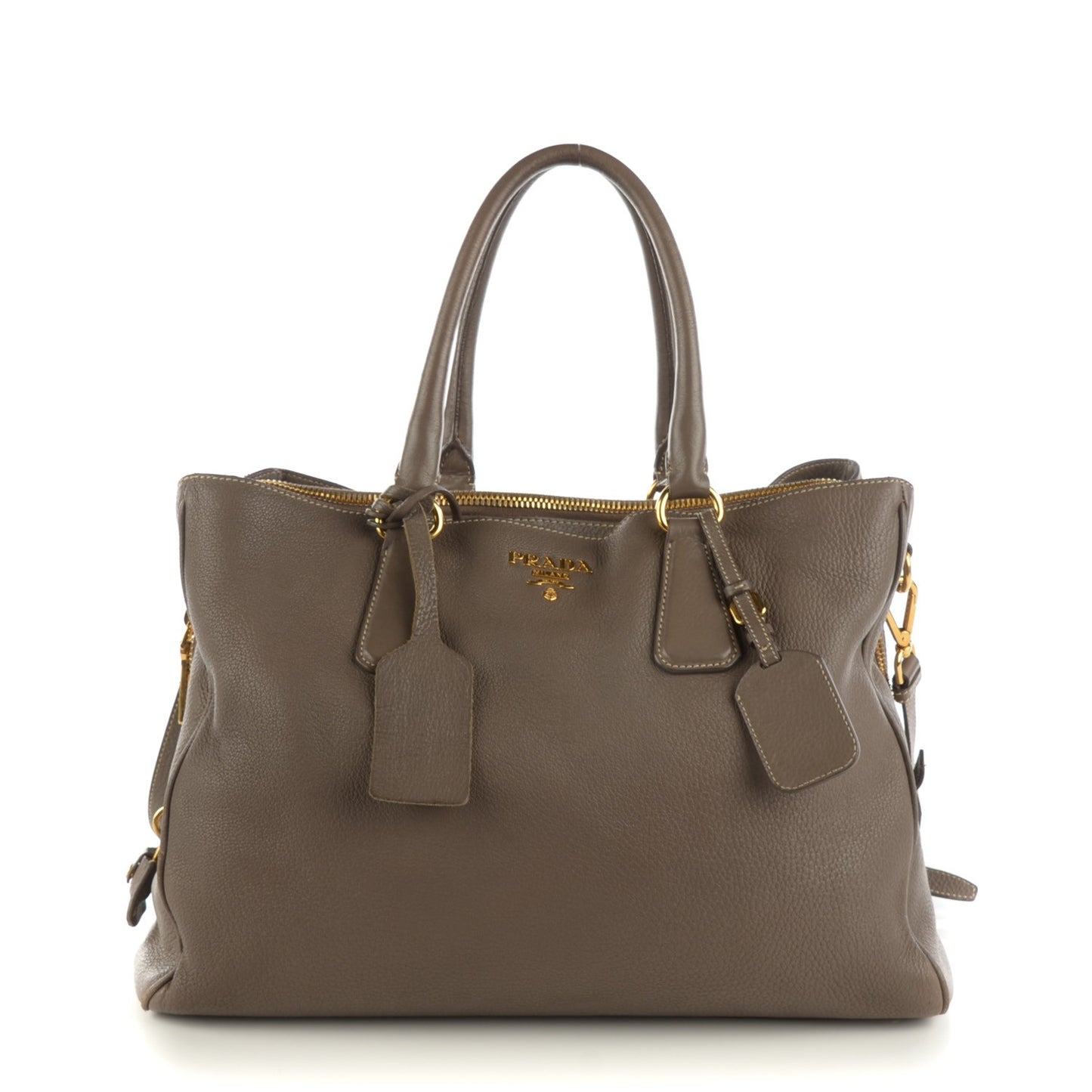 Cervo Deerskin Double Handle Tote Argilla