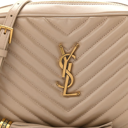 Saint Laurent Calfskin Matelasse Monogram Lou Camera Bag Dark Beige 8 of 11