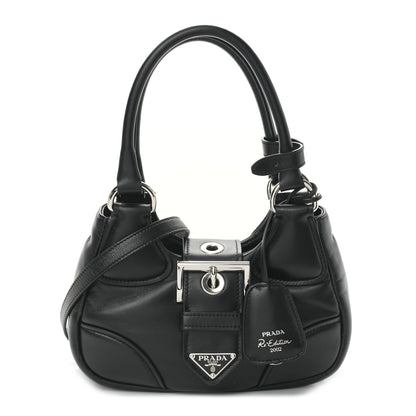 Prada Nappa Soft Padded Re-Edition 2002 Moon Bag Black 1 of 8