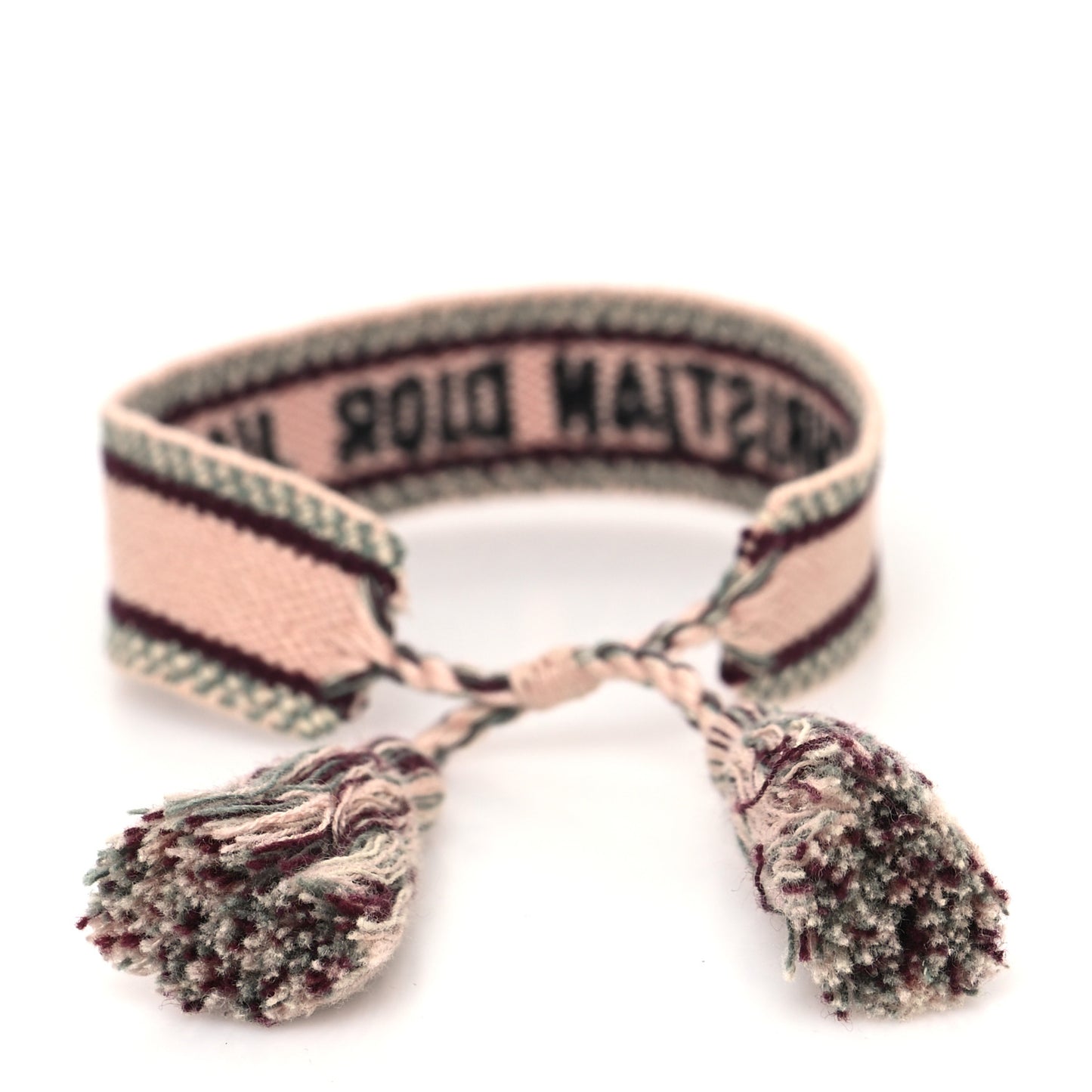 Woven Cotton J'Adior Friendship Bracelet Pink