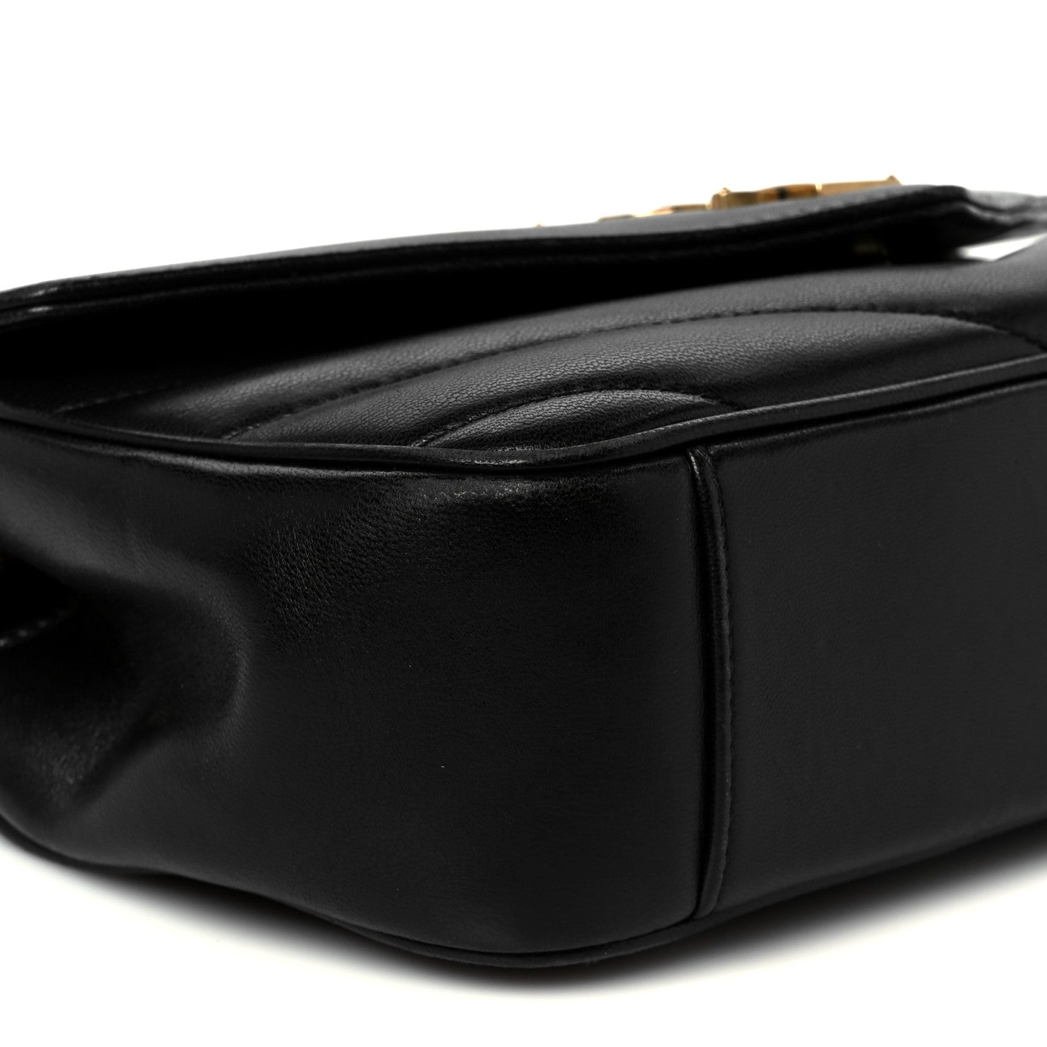 Saint Laurent Lambskin Chevron Quilted Small Loulou Black 12 of 13