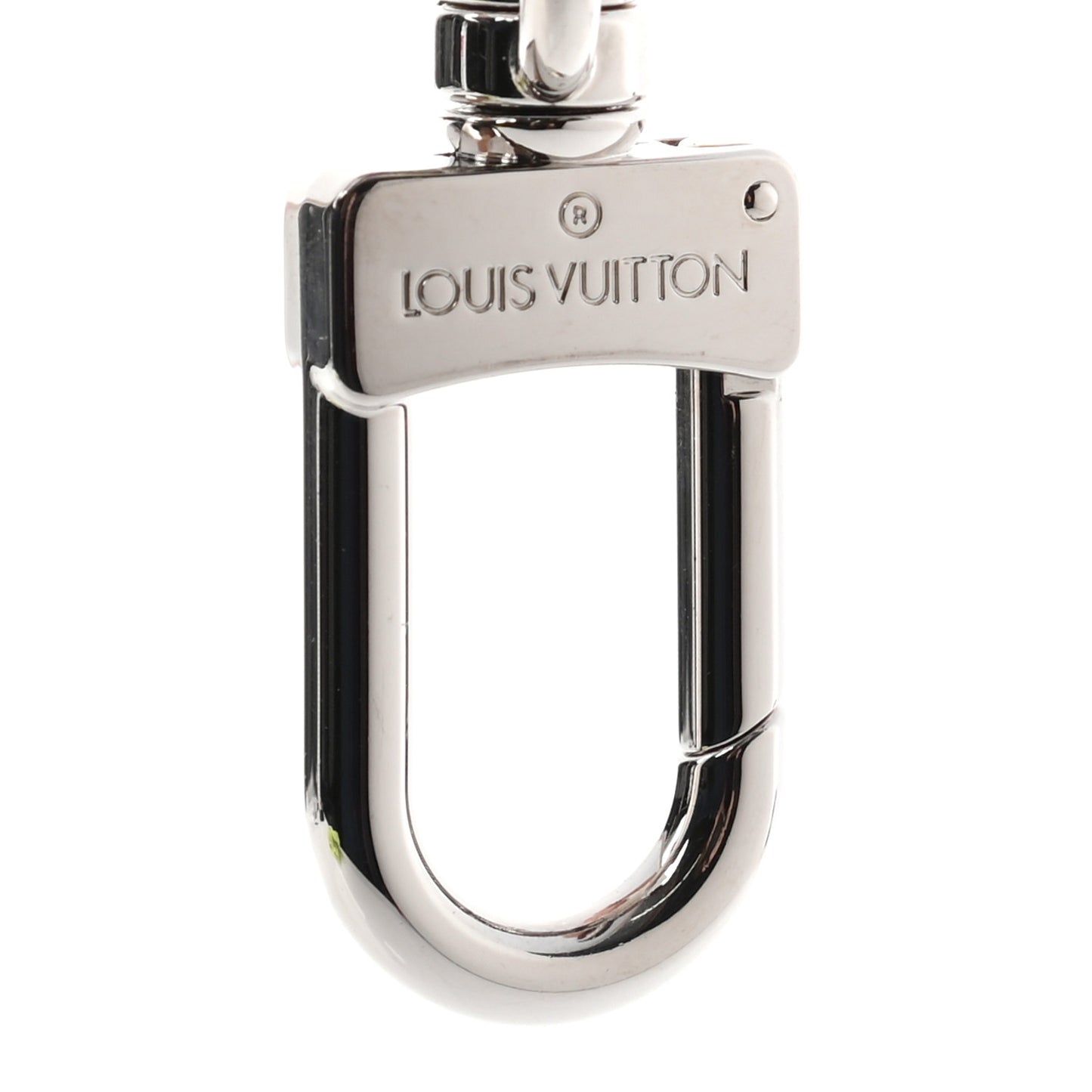 LV Circle Bag Charm Key Holder Silver