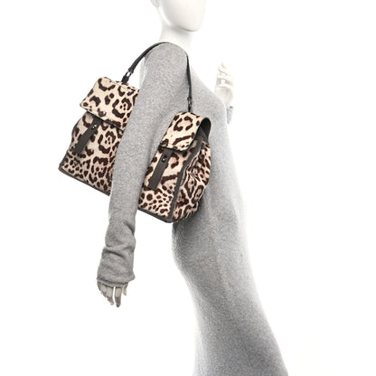 Saint Laurent Pony Hair Leopard Suede Calfskin Print Large Muse Two Brown 2 of 10