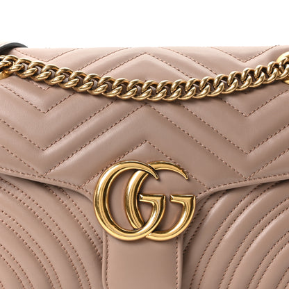Gucci Calfskin Matelasse Small GG Marmont Shoulder Bag Porcelain Rose 8 of 10