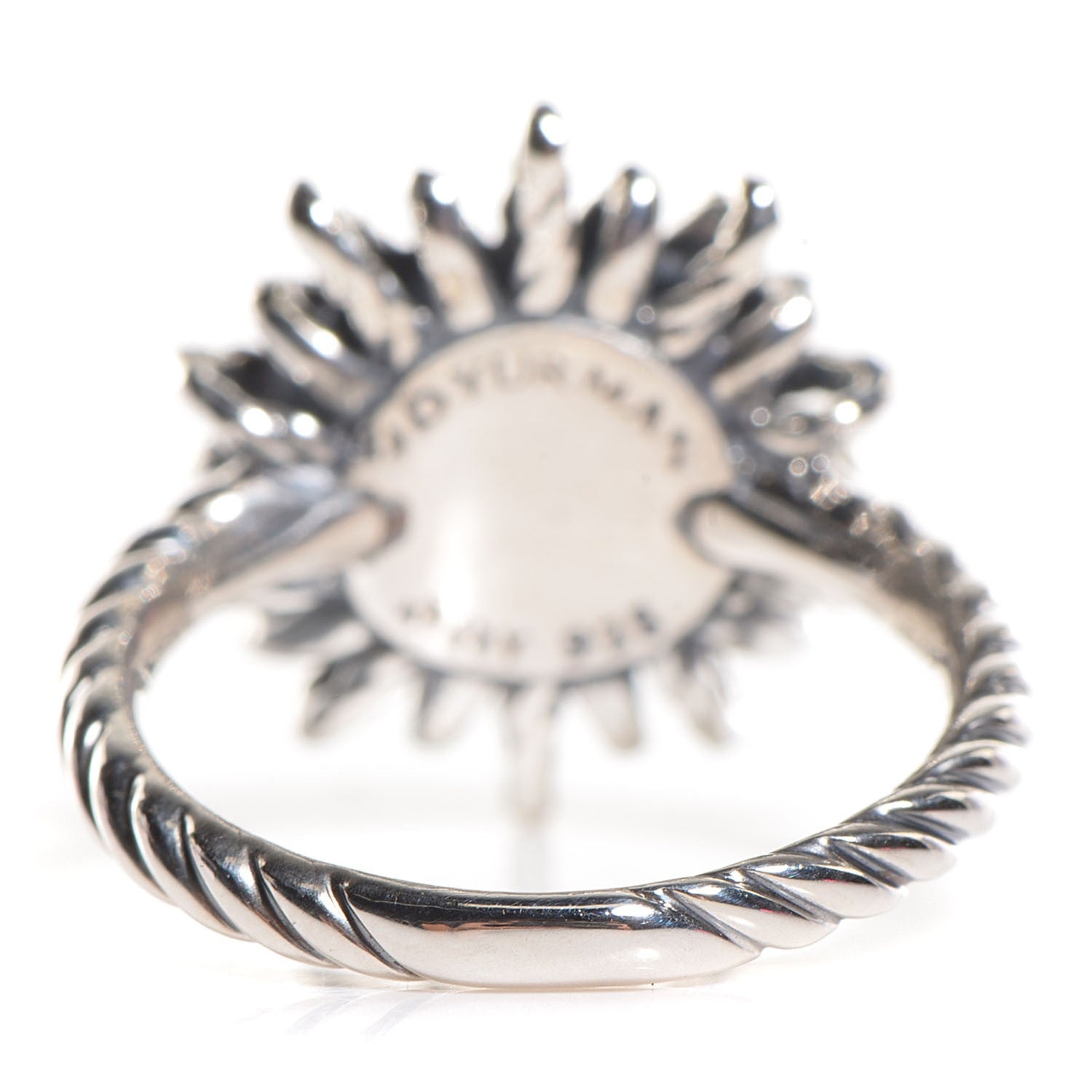 David Yurman Sterling Silver Blue Topaz Starburst Ring 54 6.75 3 of 6