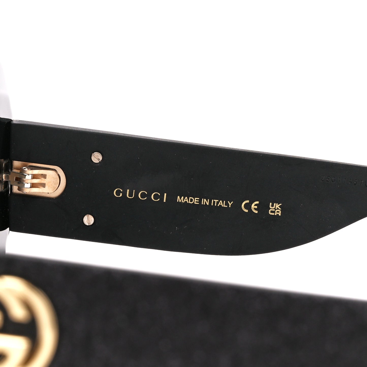 Square Frame Glitter GG0102S Sunglasses Black