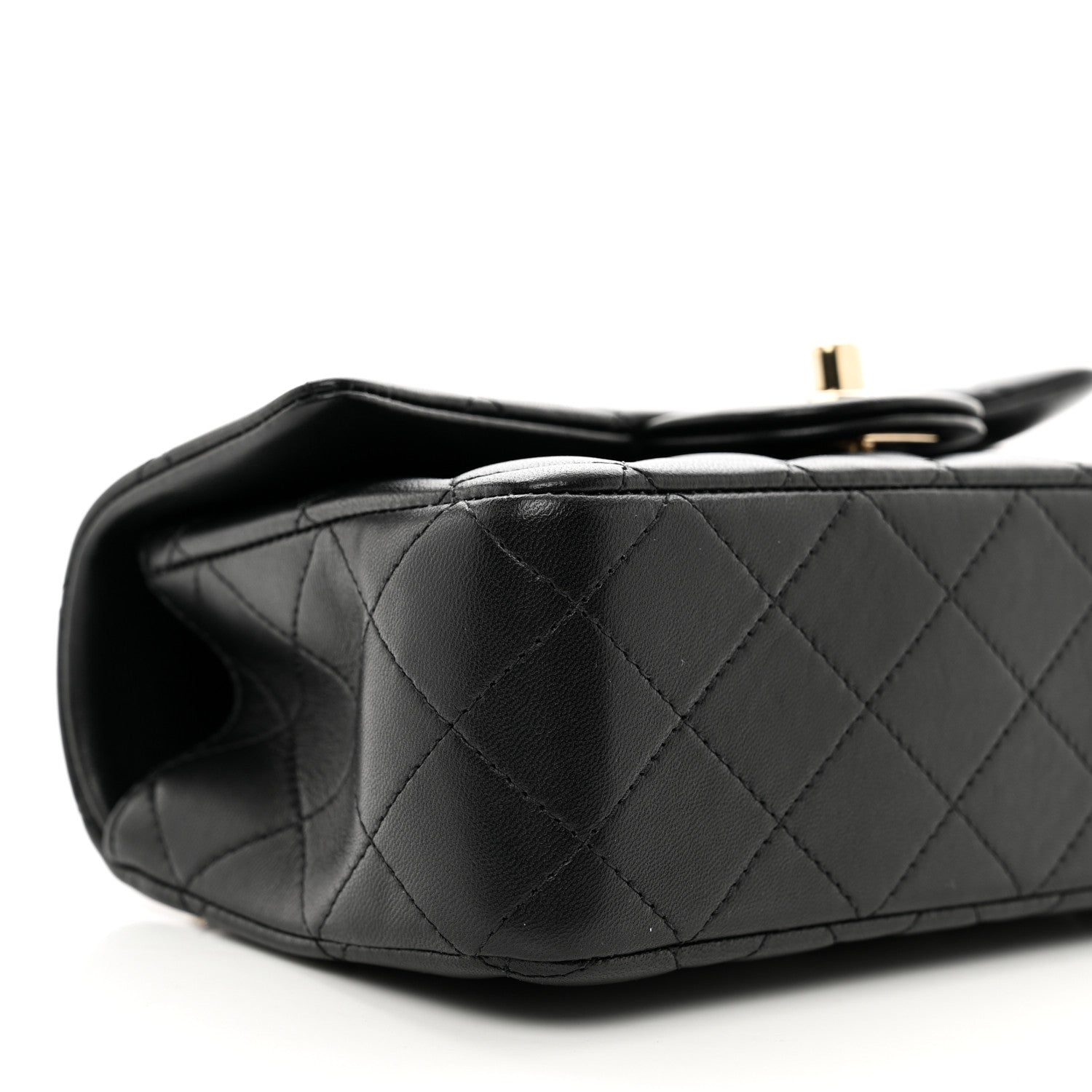 Chanel Lambskin Quilted Mini Top Handle Rectangular Flap Black 9 of 11