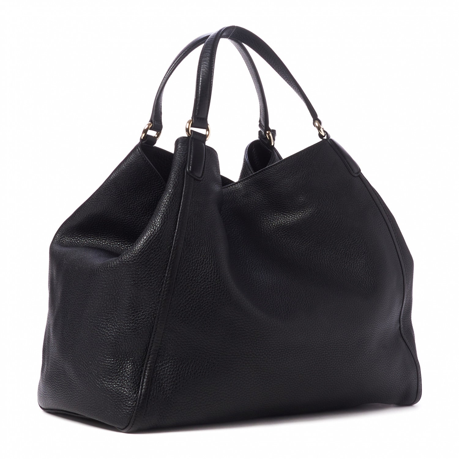 Gucci Pebbled Calfskin Large Soho Shoulder Bag Black 3 of 10