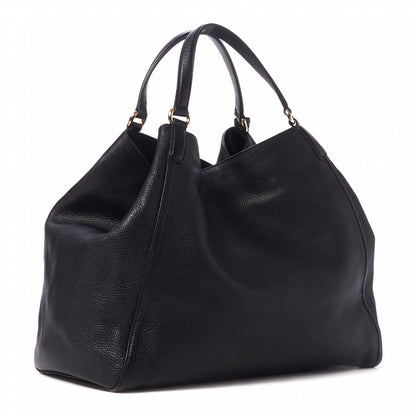 Gucci Pebbled Calfskin Large Soho Shoulder Bag Black 3 of 10