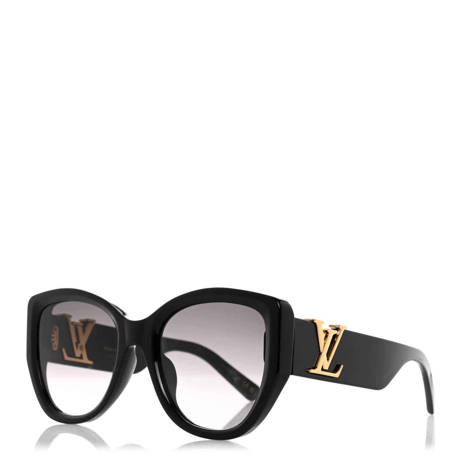 Louis Vuitton LV Icon Cat Eye Sunglasses Z1733W Black 1 of 8