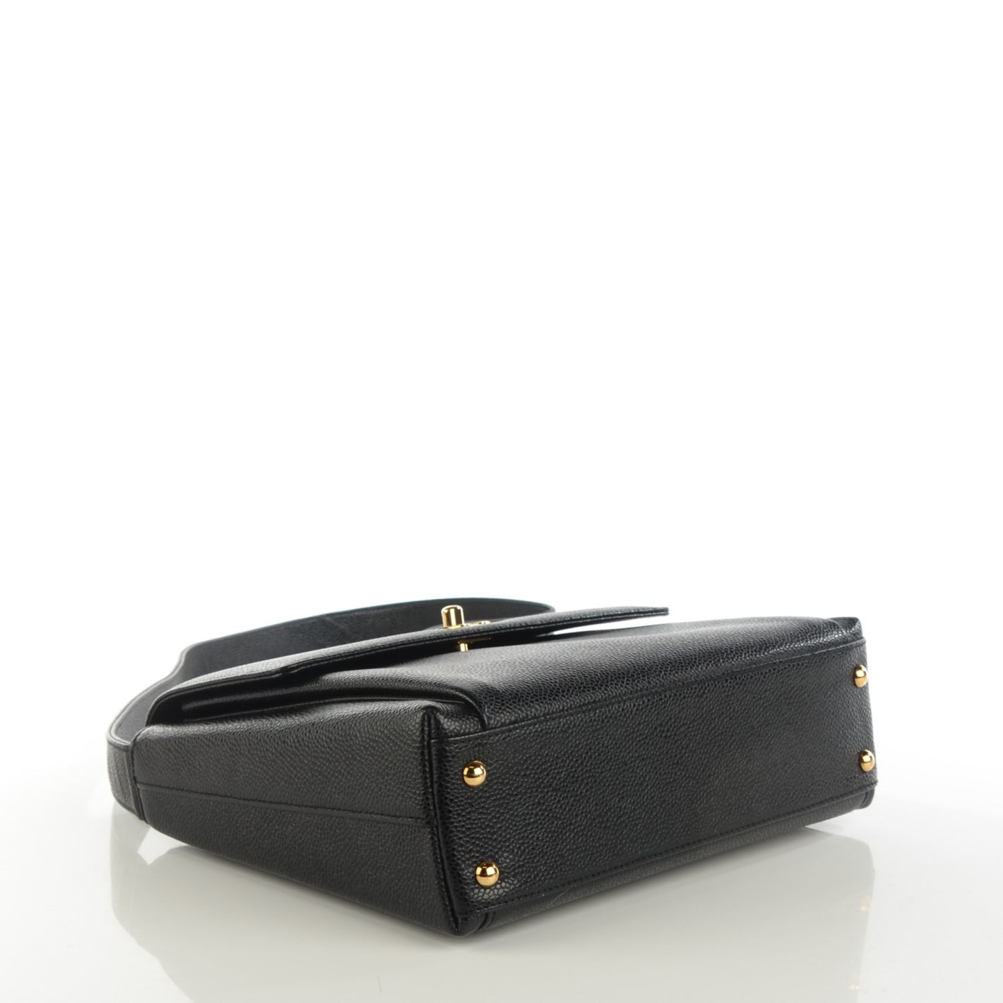 Caviar Flap Shoulder Bag Black