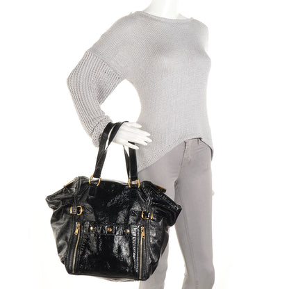 Saint Laurent Patent Medium Downtown Black 2 of 8