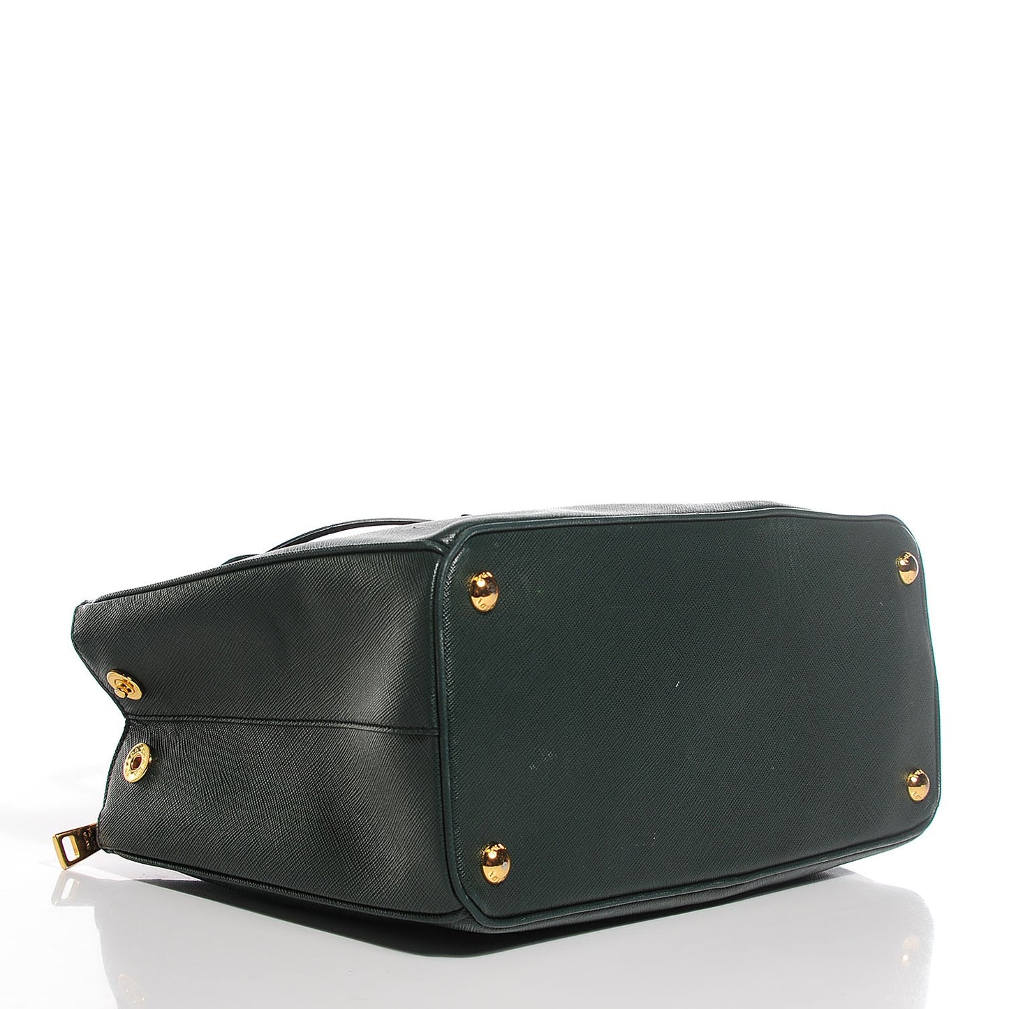 Saffiano Lux Small Double Zip Tote Smeraldo