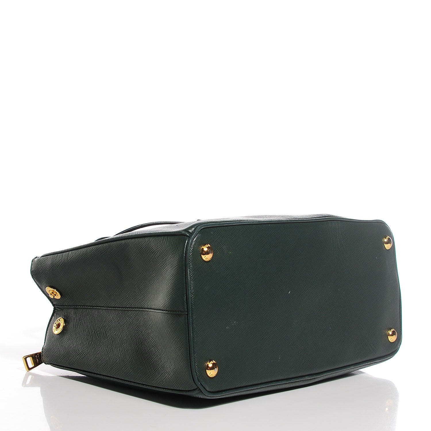 Prada Saffiano Lux Small Double Zip Tote Smeraldo 4 of 14