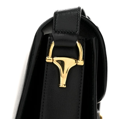 Gucci Azalea Calfskin Horsebit 1955 Shoulder Bag Black Black 10 of 10