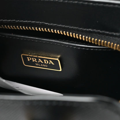 Prada Saffiano Soft Calfskin Mini Zippered Tote Black 6 of 9