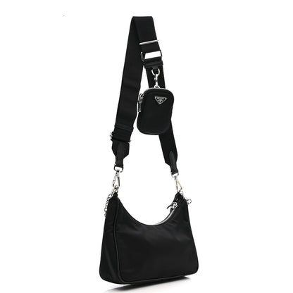 Prada Nylon Re-Edition 2005 Shoulder Bag Black 3 of 12