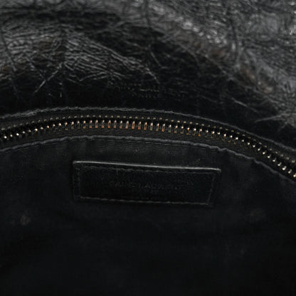 Saint Laurent Crinkled Calfskin Matelasse Monogram Medium Niki Chain Satchel Black 6 of 12