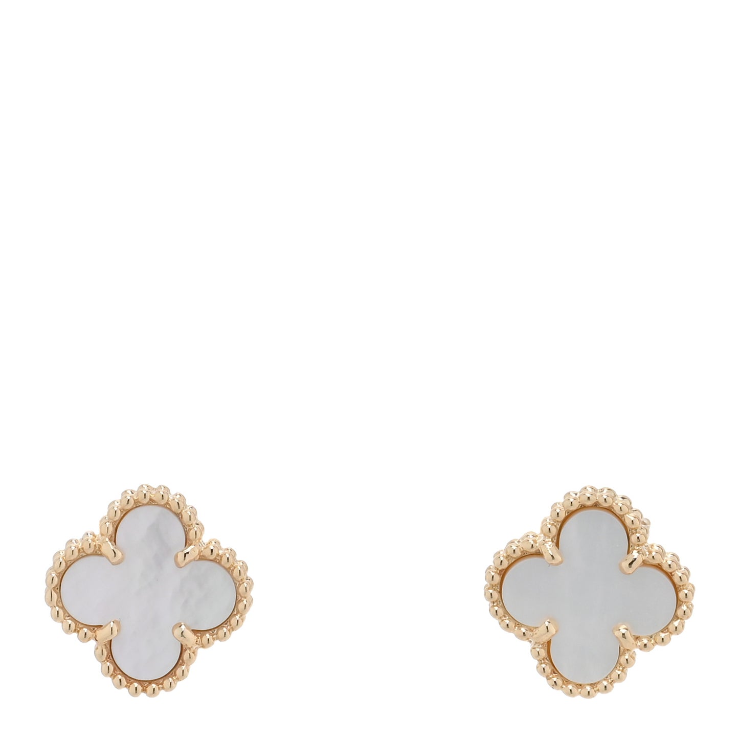 18K Yellow Gold Mother of Pearl Sweet Alhambra Earrings