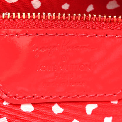 Louis Vuitton Vernis Kusama Infinity Dots Lockit MM Red 6 of 11