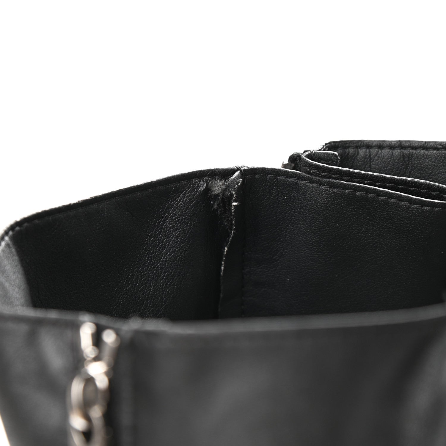 Celine Smooth Lambskin Horizontal Zipper Gusset Cabas Black 10 of 14