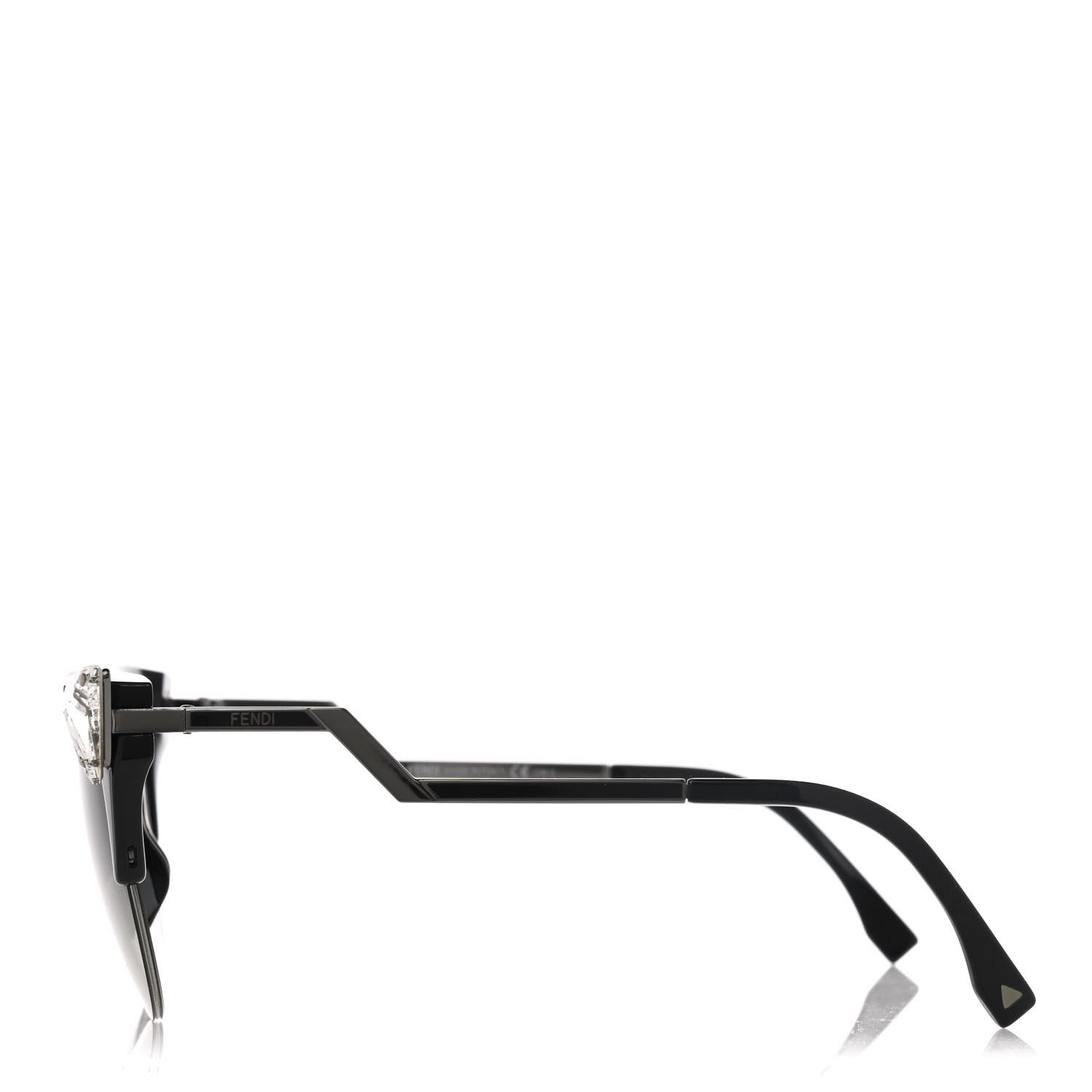 Fendi Iridia Cat Eye Sunglasses FF 0041/S Light Black 3 of 9