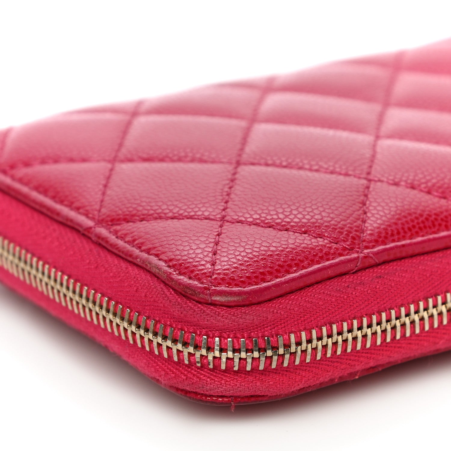 Chanel Caviar Quilted Reissue Zip Around Wallet Pink 12 of 18