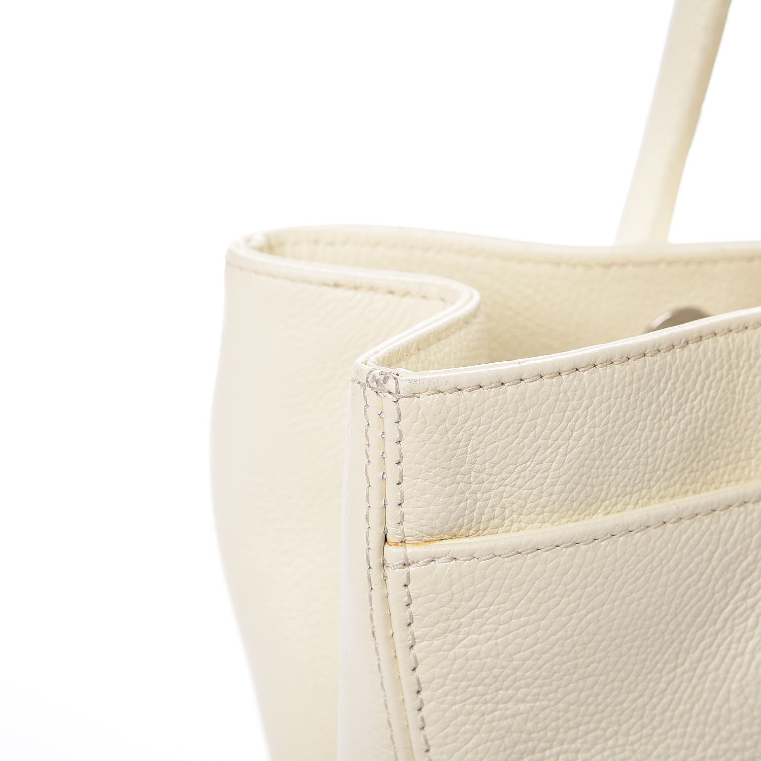 Chanel Calfskin Mademoiselle Lock Cerf Shopper Tote White 12 of 23