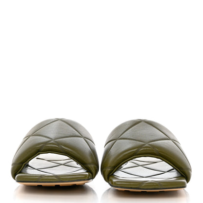 Bottega Veneta Nappa Quilted Rubber Lido Flat Sandals 38 Khaki 2 of 7