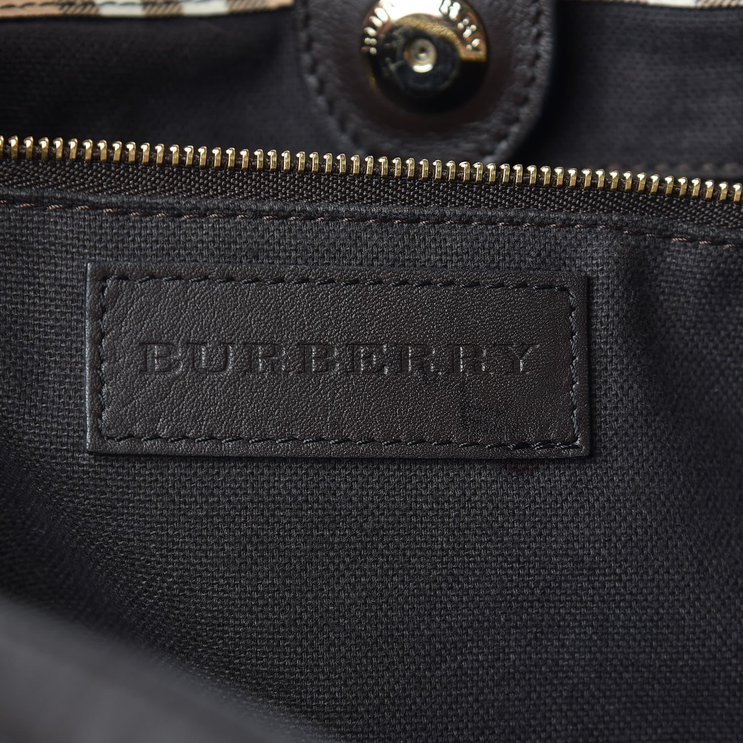 Burberry Haymarket Check Small Canterbury Tote Chocolate 6 of 13