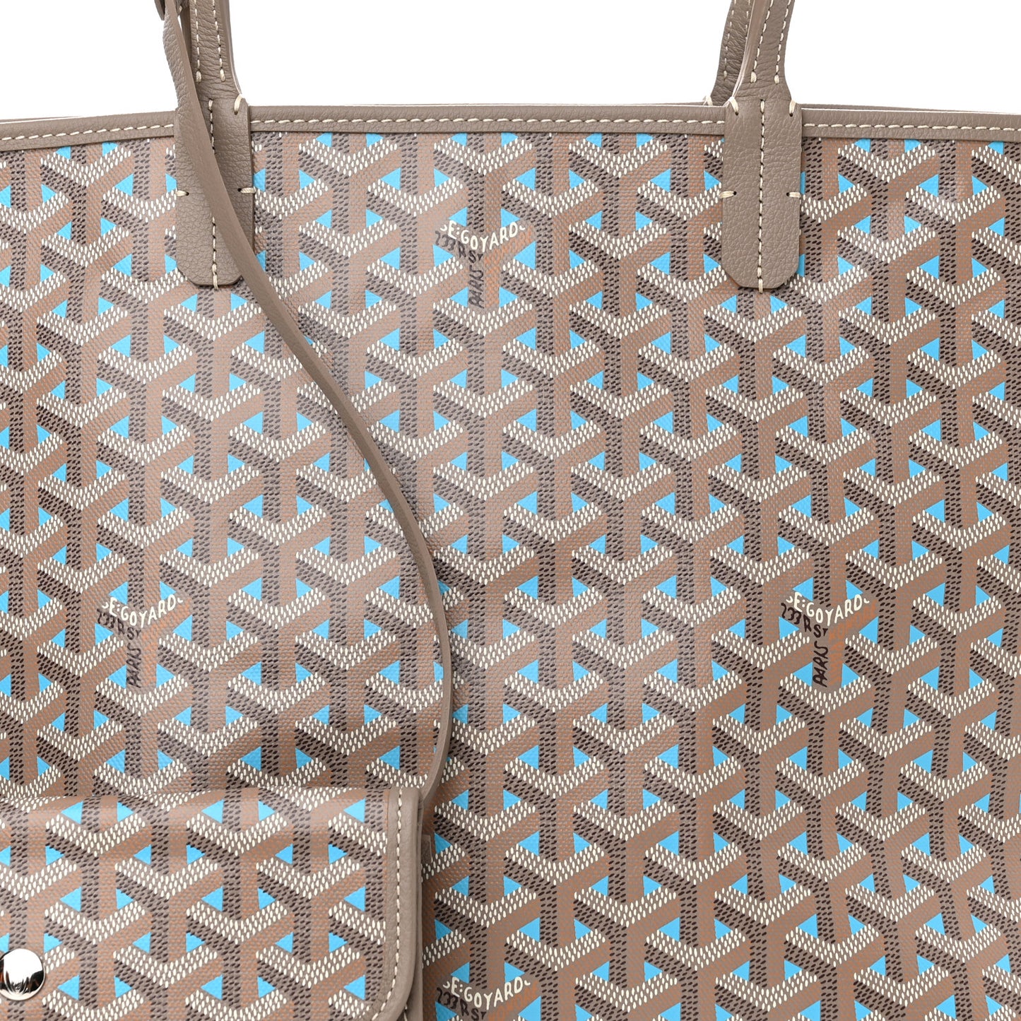 Goyardine Saint Louis Claire Voie PM Grege Turquoise