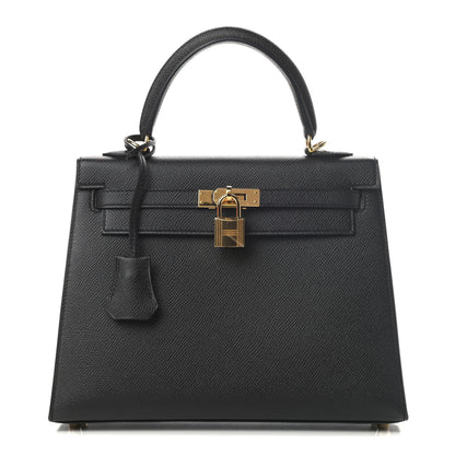 Hermes Epsom Kelly Sellier 25 Black 1 of 12