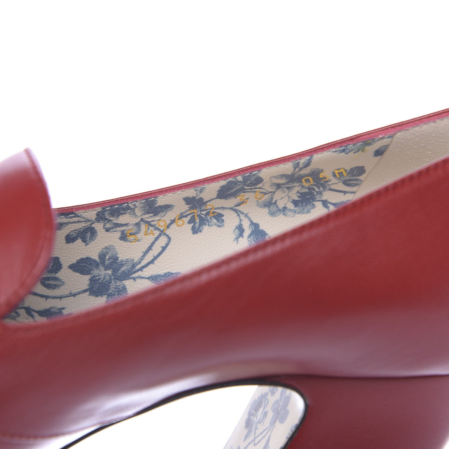 Gucci Malaga Kid GG Victoire 95mm Loafer Pumps 36 Hibiscus Red 9 of 11
