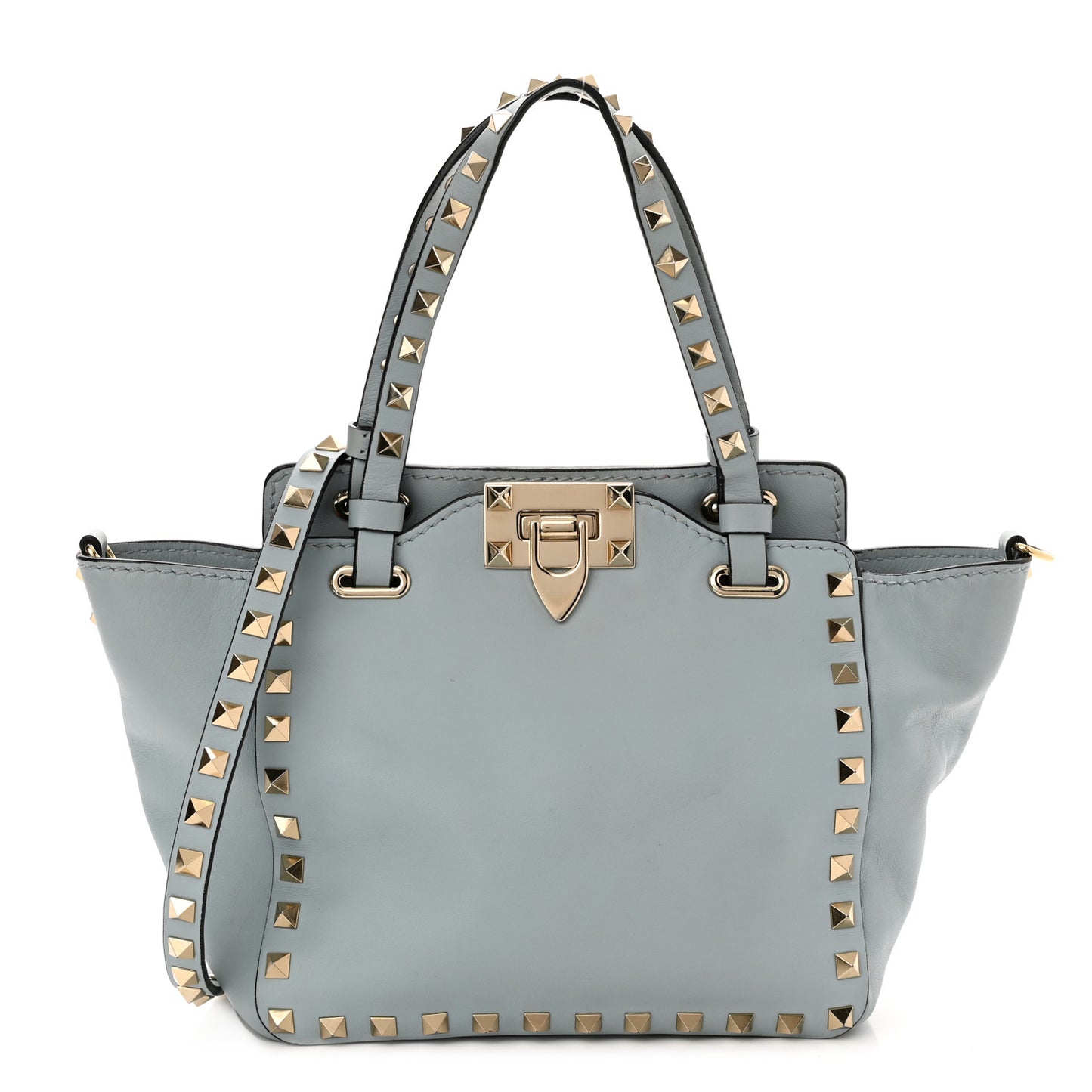 Vitello Mini Rockstud Tote Sky Sorbet