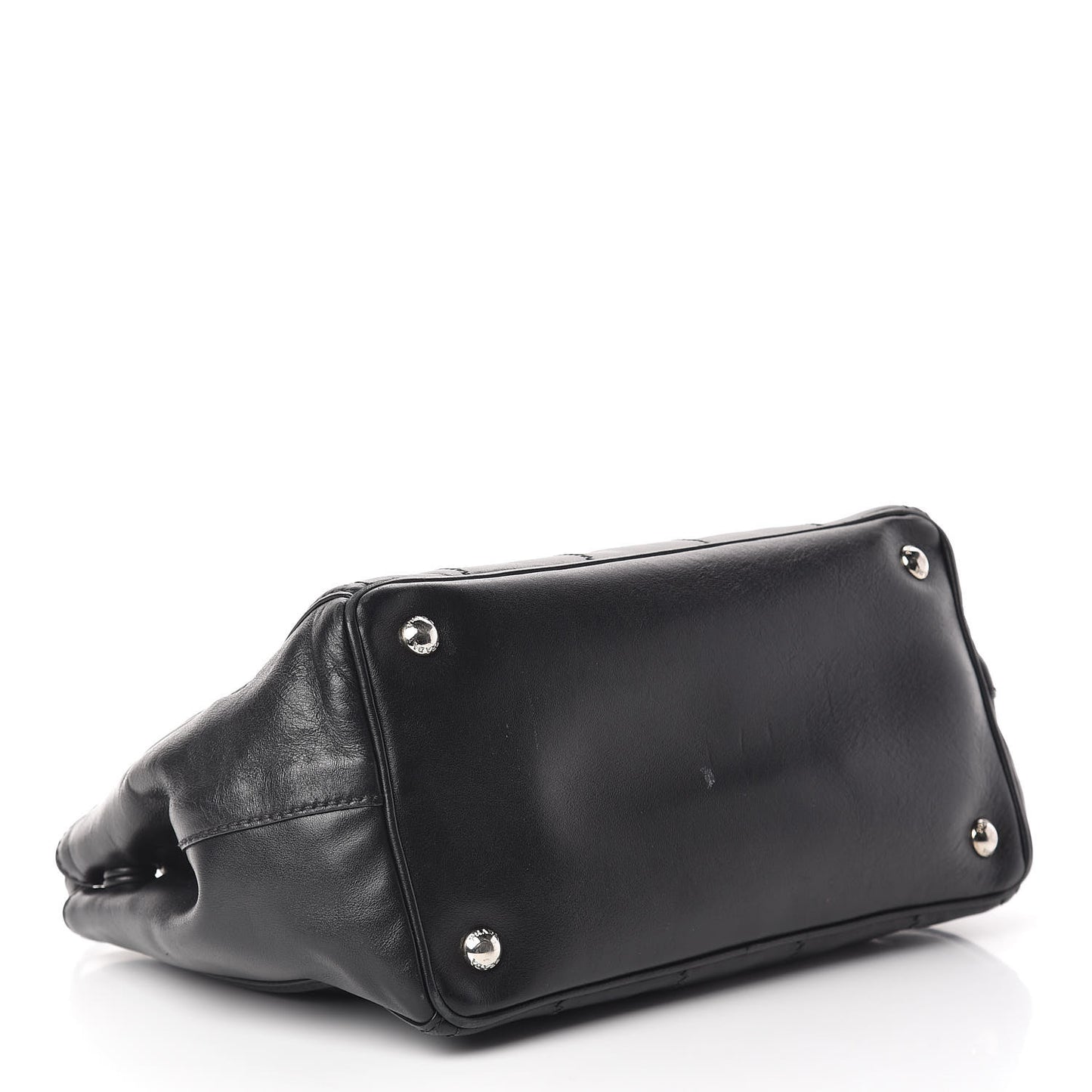 Nappa Vertical Stitched Tote Black
