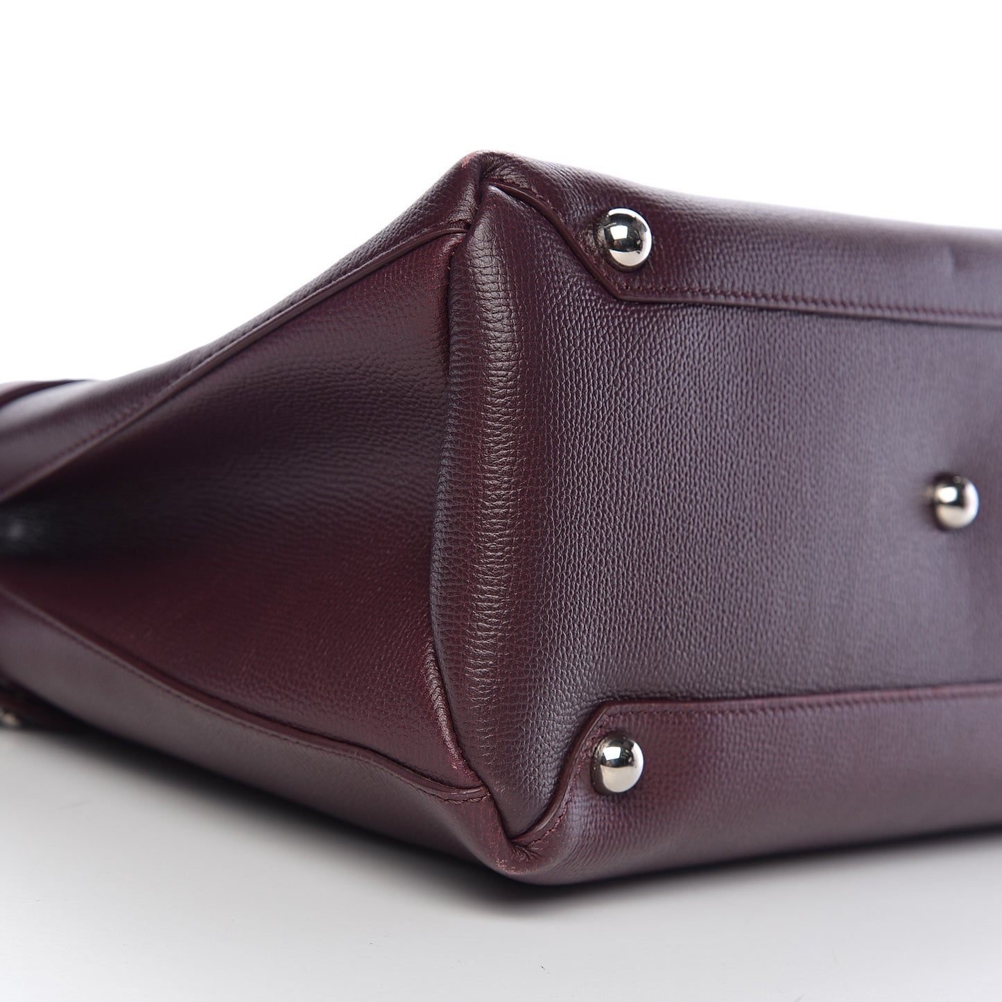 Derby Calfskin House Check Medium Banner Tote Burgundy