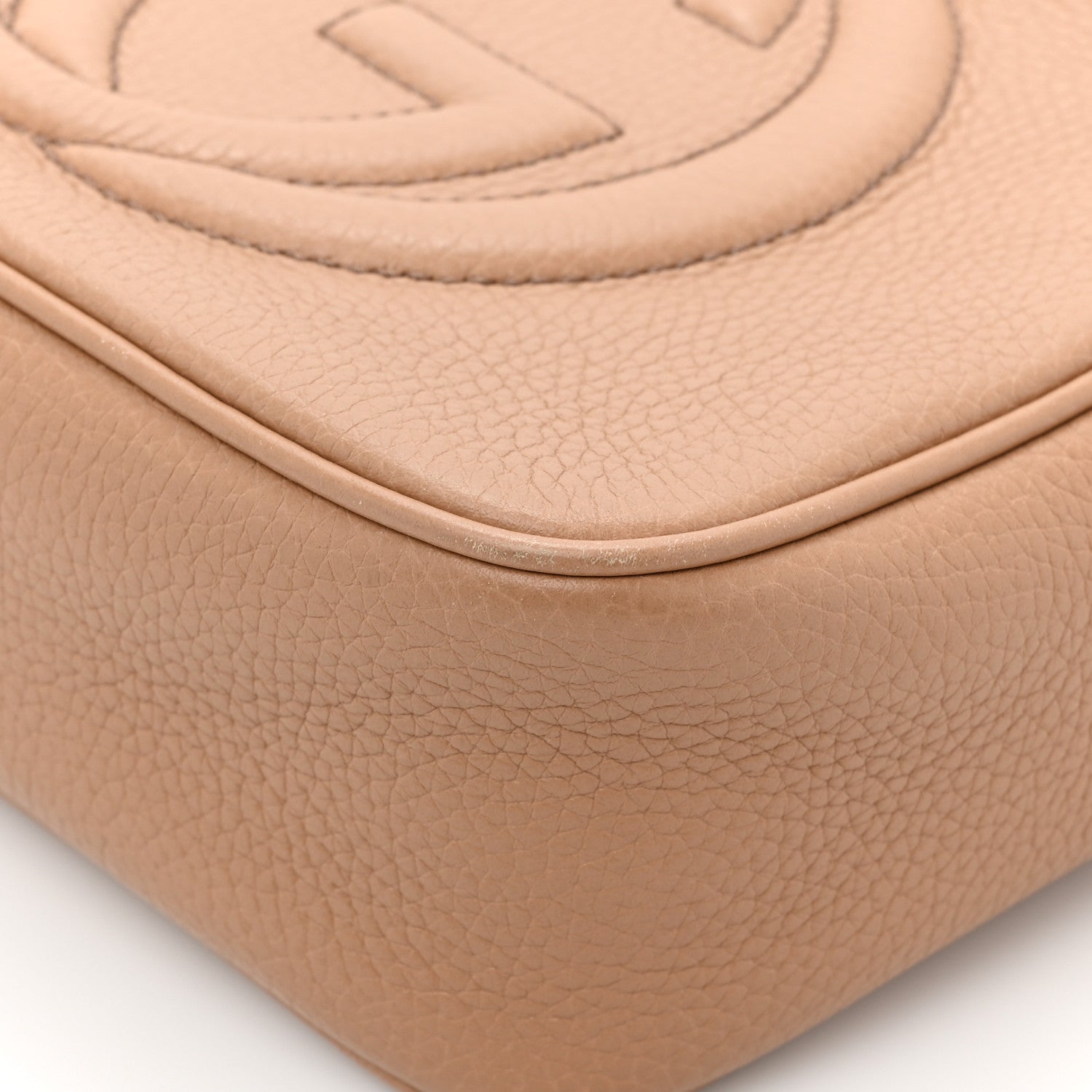 Gucci Pebbled Calfskin Small Soho Disco Bag Camelia 13 of 16