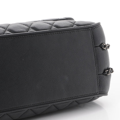 Chanel Calfskin Quilted Large Frame In Chain Flap Black 10 of 12