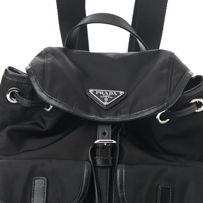 Prada Tessuto Nylon Vitello Backpack Black 9 of 11