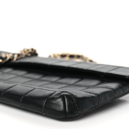 Chanel Lambskin Chocolate Bar Mademoiselle Flap Shoulder Bag Black 10 of 10