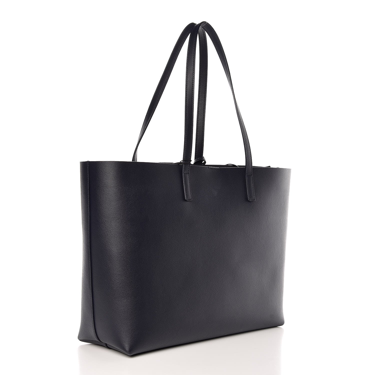 Saint Laurent Calfskin Large Shopping Tote Navy 4 of 8