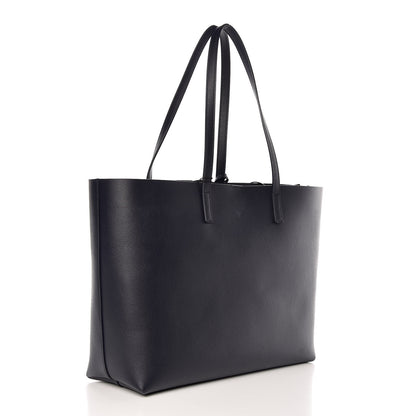 Saint Laurent Calfskin Large Shopping Tote Navy 4 of 8
